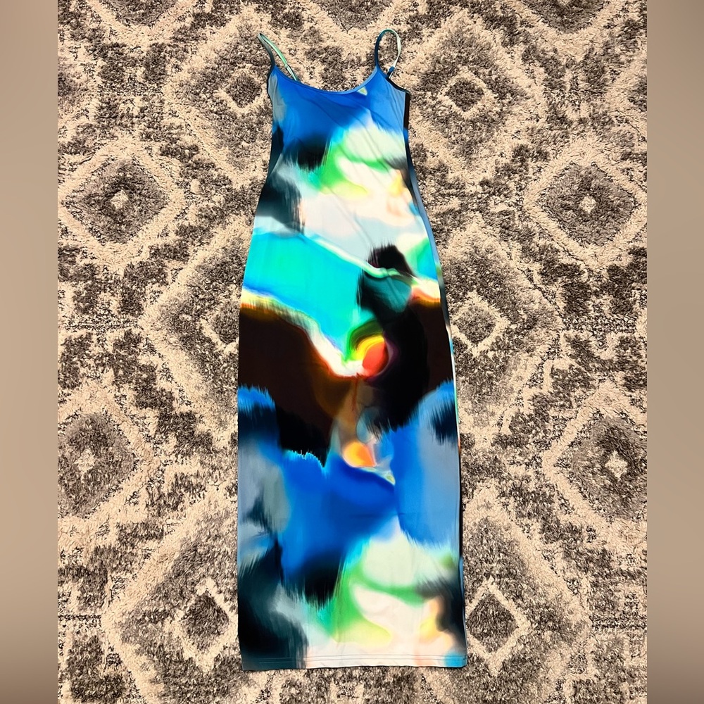 Amazon Multicolor Abstract Maxi Dress